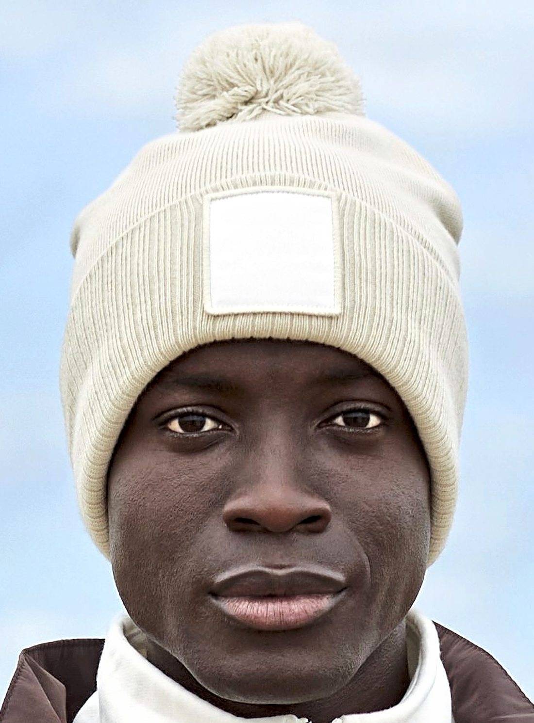 Appliqué Patch Pom Beanie