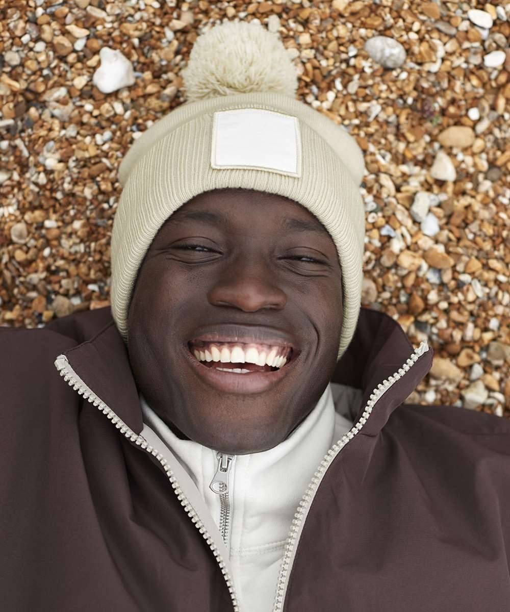 Appliqué Patch Pom Beanie