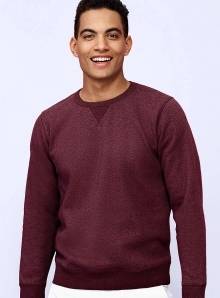 Bawełniana bluza z charakterystycznym ściegiem na dekolcie