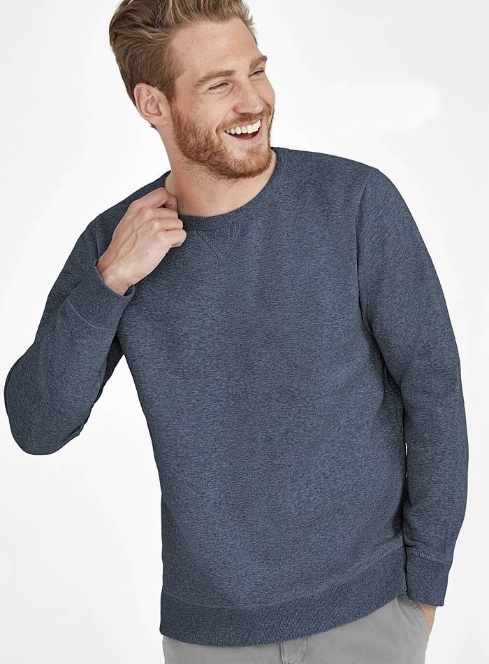 Bawełniana bluza z charakterystycznym ściegiem na dekolcie