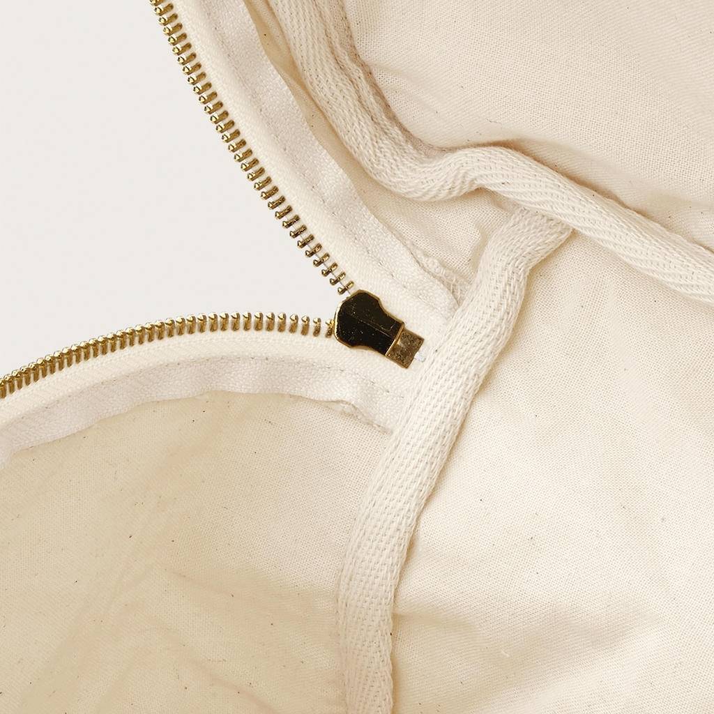 Bawełniana kosmetyczka z wygodnym zamknięciem i uchwytem