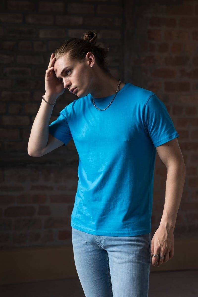 Bawełniana koszulka męska o dopasowanym fasonie JustTs