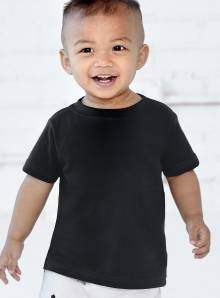 Bawełniana koszulka niemowlęca z prążkowanym dekoltem