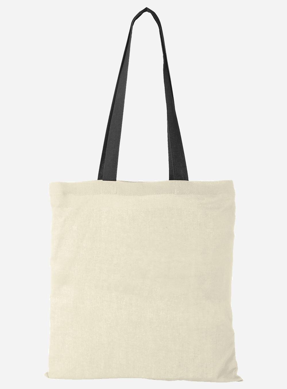 Bawełniana torba na zakupy z kolorowymi uchwytami