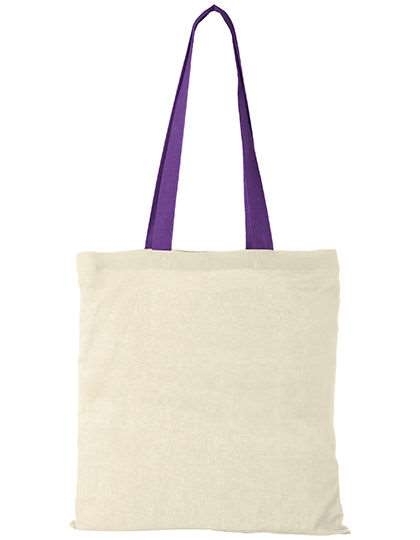 Bawełniana torba na zakupy z kolorowymi uchwytami