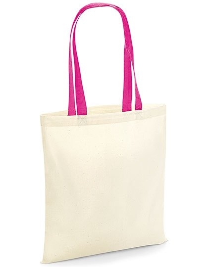 Bawełniana torba na zakupy z kontrastowymi uchwytami