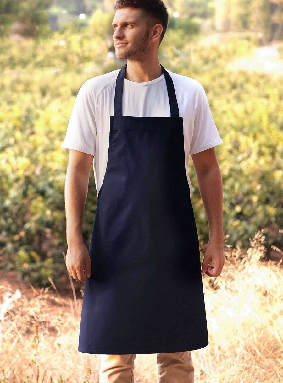 Bawełniany fartuch gastronomiczny, klasyczny wzór