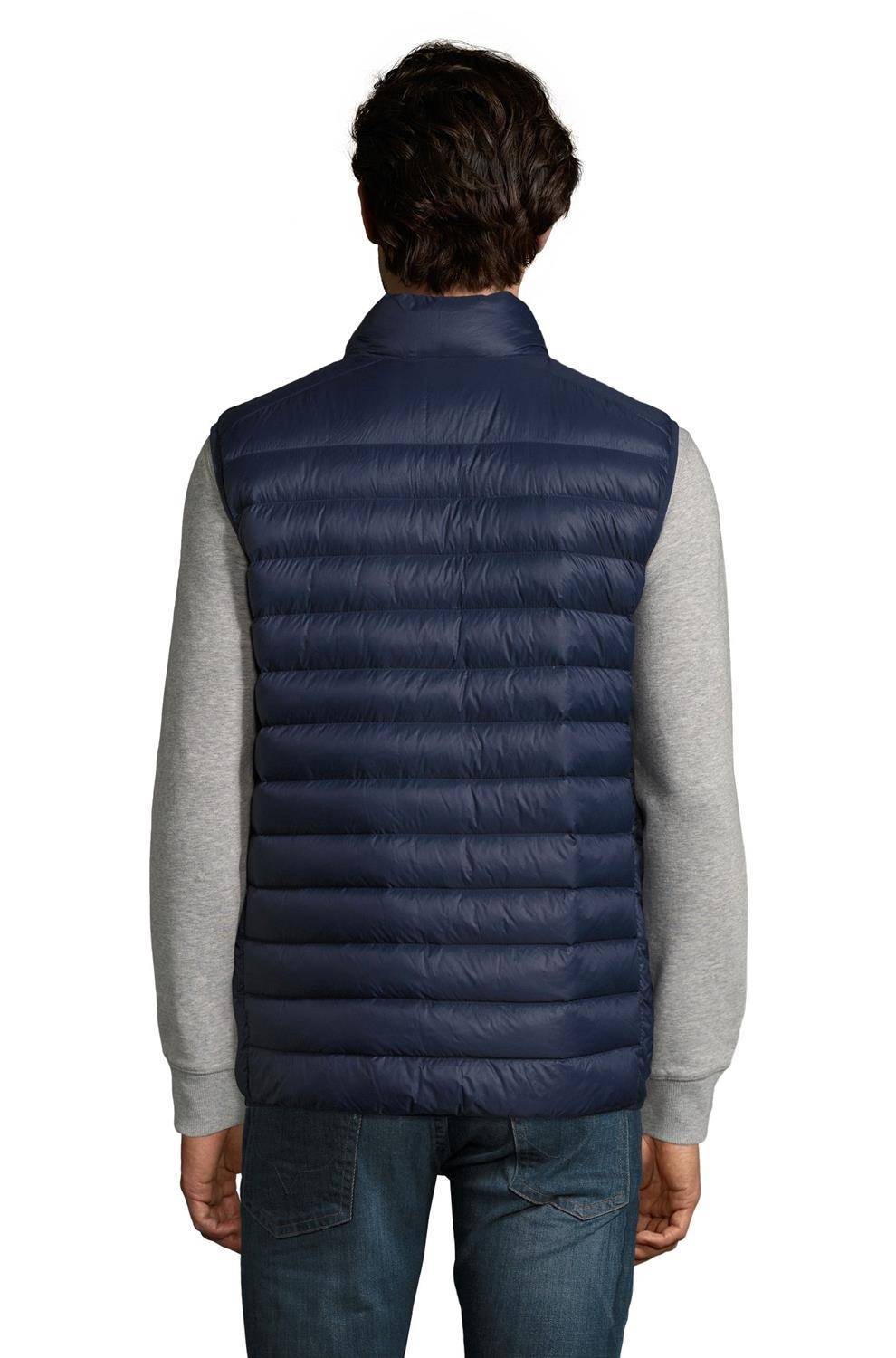 Bezrękawnik pikowany męski z kolorowymi zamkami