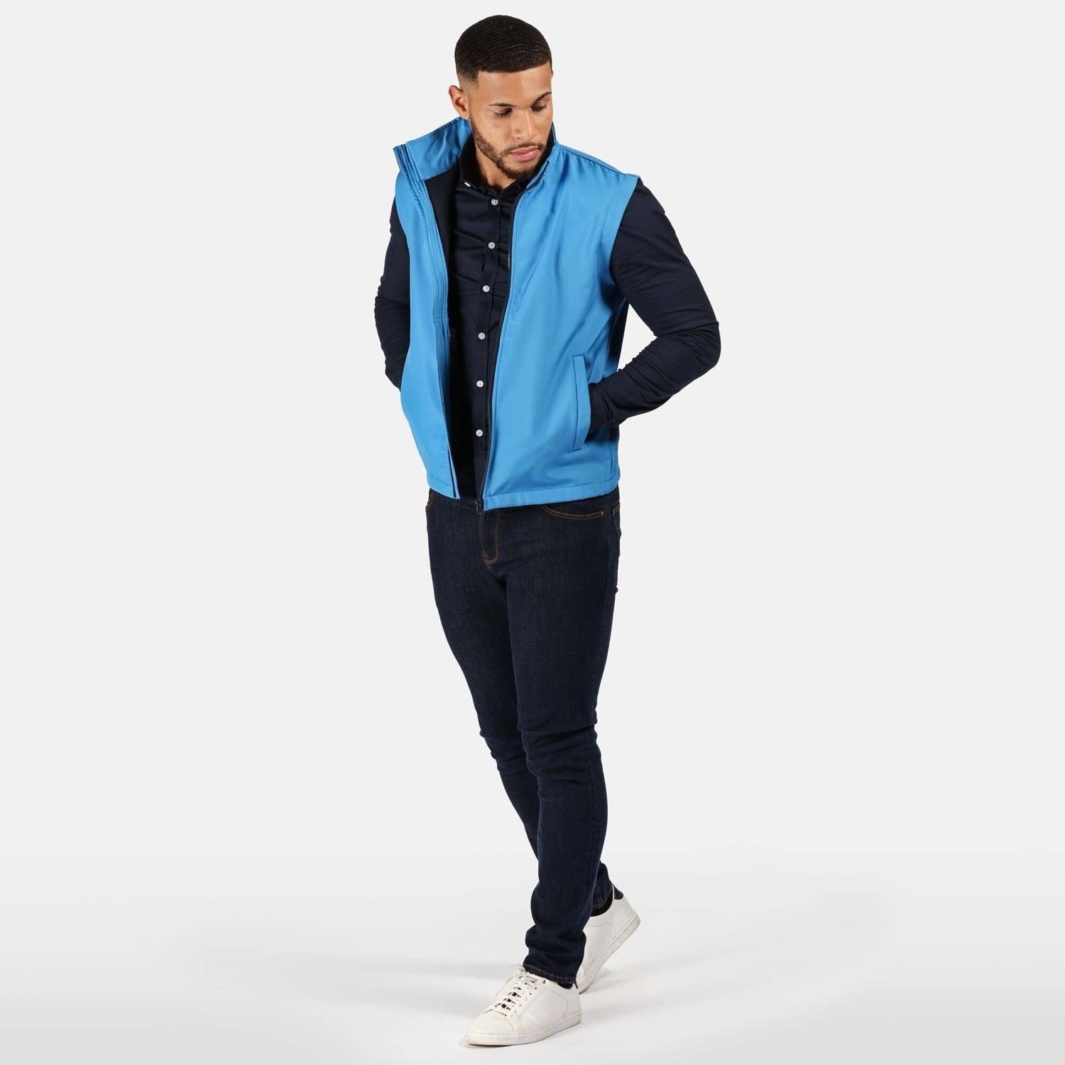 Bezrękawnik softshell męski Regatta z klapą sztormową przy zamku