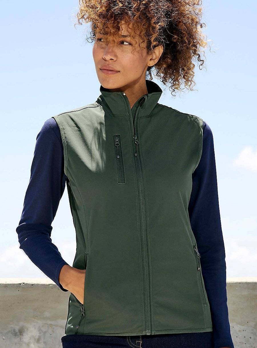Bezrękawnik w technologii softshell wykonany z ekologicznego materiału, model damski