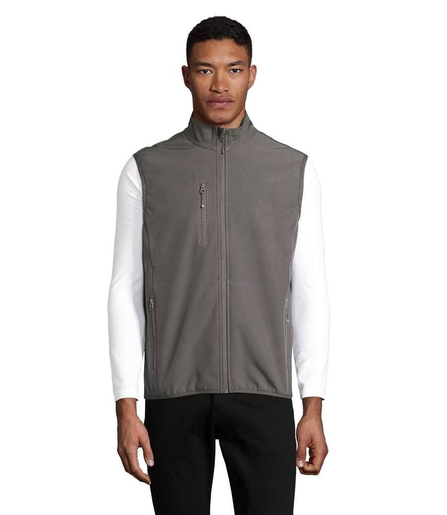 Bezrękawnik w technologii softshell wykonany z ekologicznego materiału, model męski