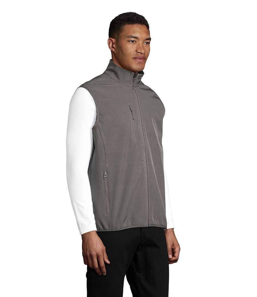 Bezrękawnik w technologii softshell wykonany z ekologicznego materiału, model męski