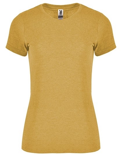 Bezszwowa koszulka sportowa damska w melanżowej kolorystyce