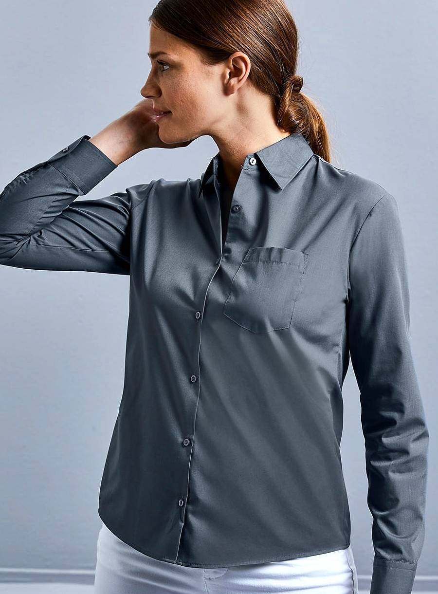 Biznesowa damska koszula z długim rękawem