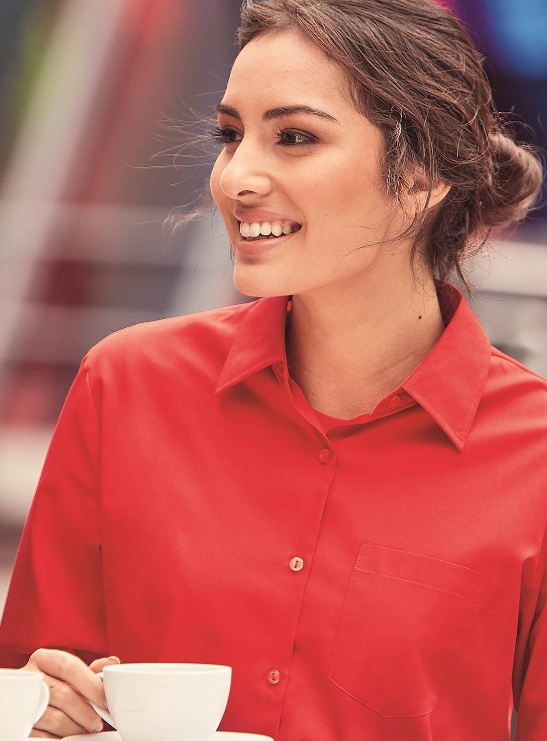 Biznesowa damska koszula z długim rękawem