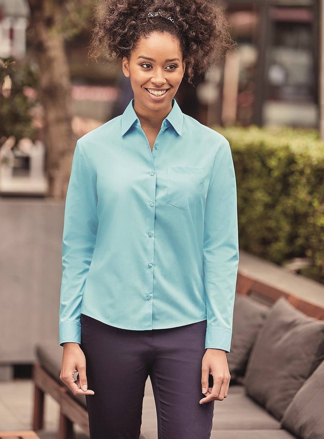 Biznesowa damska koszula z długim rękawem