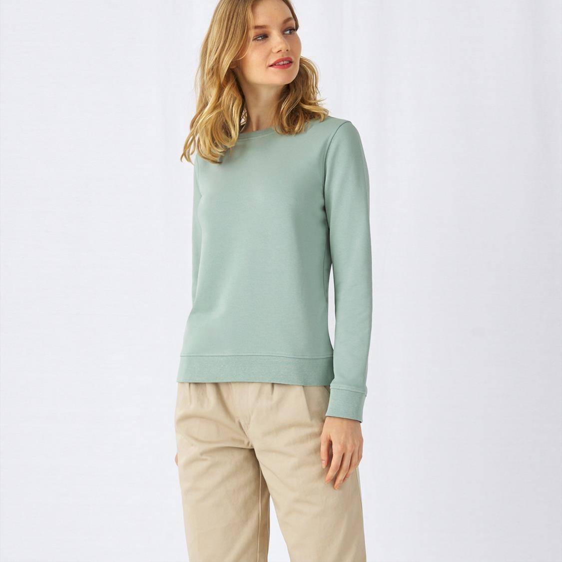 Bluza damska z bawełny organicznej B&C o gładkiej strukturze