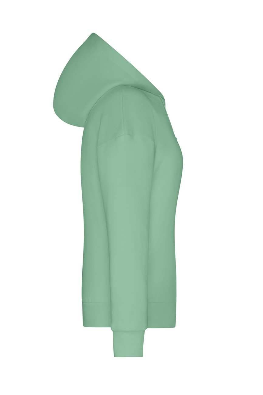 Bluza damska z kapturem regulowanym troczkami ze stoperem, bawełna organiczna