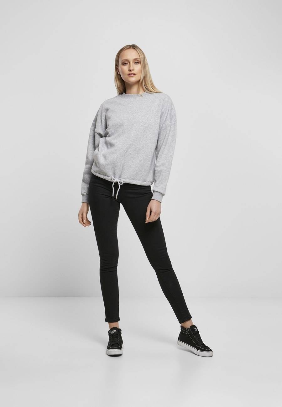 Bluza damska z zawiązywanym u dołu sznurkiem