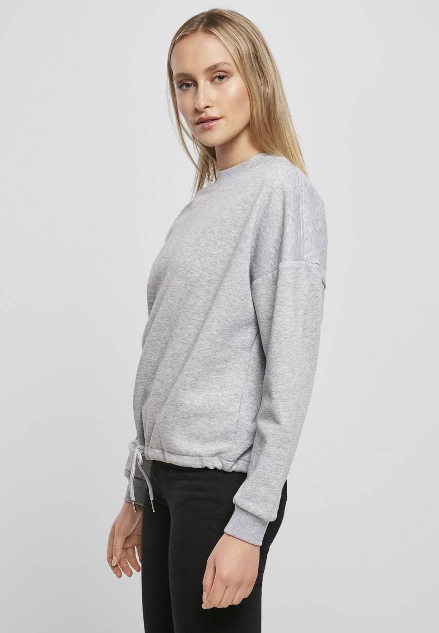 Bluza damska z zawiązywanym u dołu sznurkiem