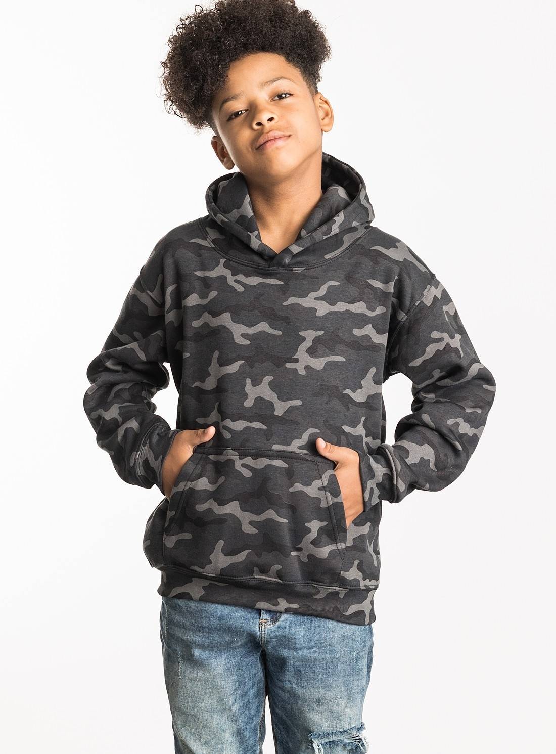 Bluza dziecięca w stylu wojskowym Camo-Moro