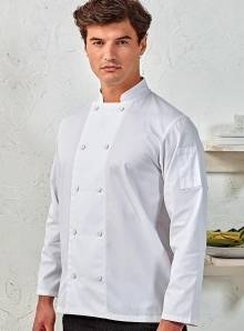 Bluza kucharska z podwójną listwą z guzikami i kieszenią na rękawie