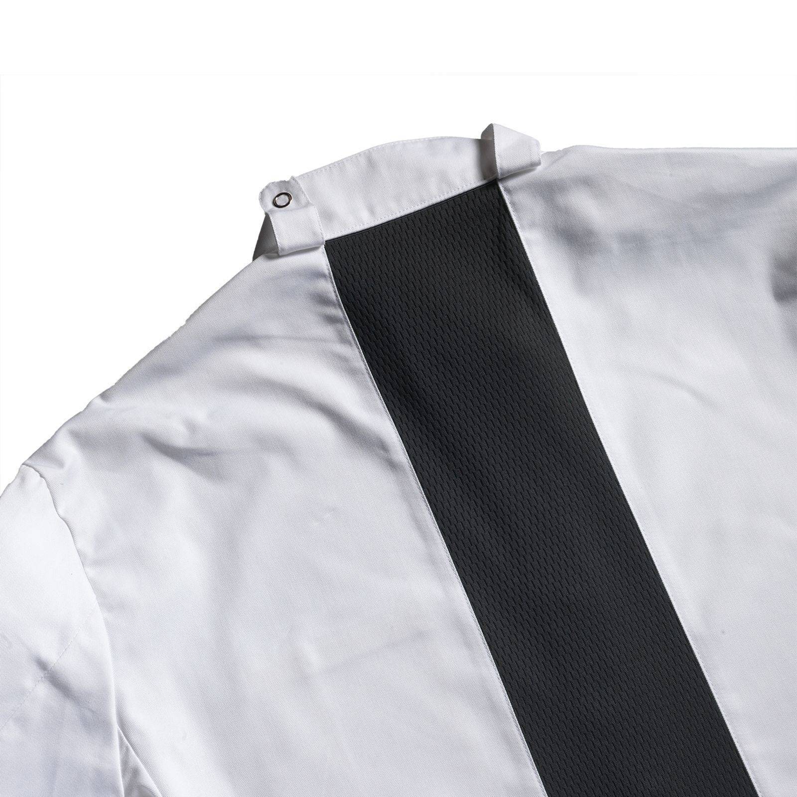 Bluza kucharska z ukrytymi guzikami pod listwą