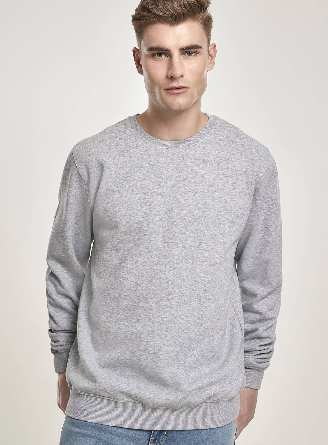 Bluza męska o klasycznym fasonie z szerokimi ściągaczami