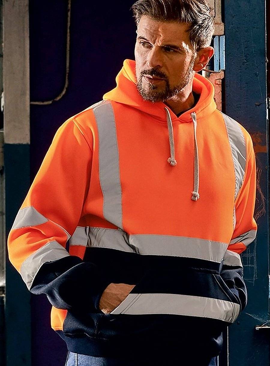 Bluza męska odblaskowa z kapturem Hi Vis