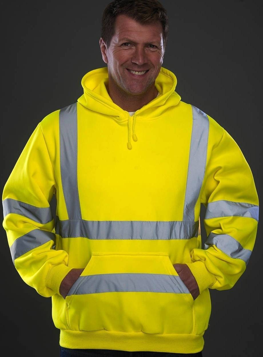 Bluza męska odblaskowa z kapturem Hi Vis