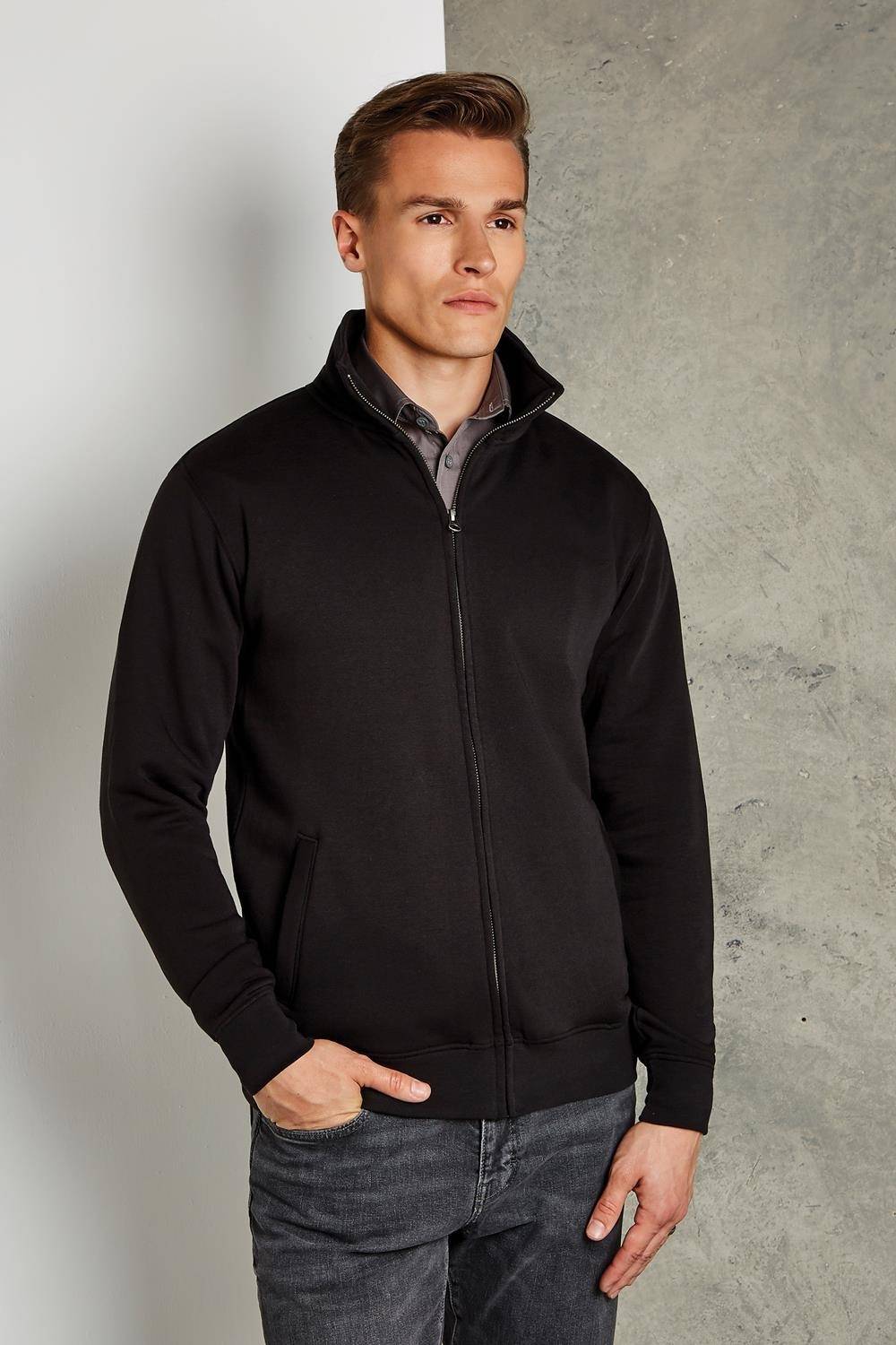 Bluza męska rozpinana długim metalowym zamkiem