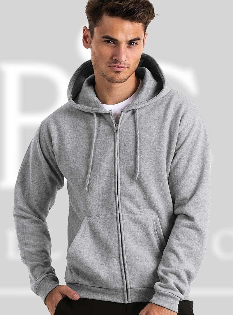 Bluza męska rozpinana z kapturem B&C