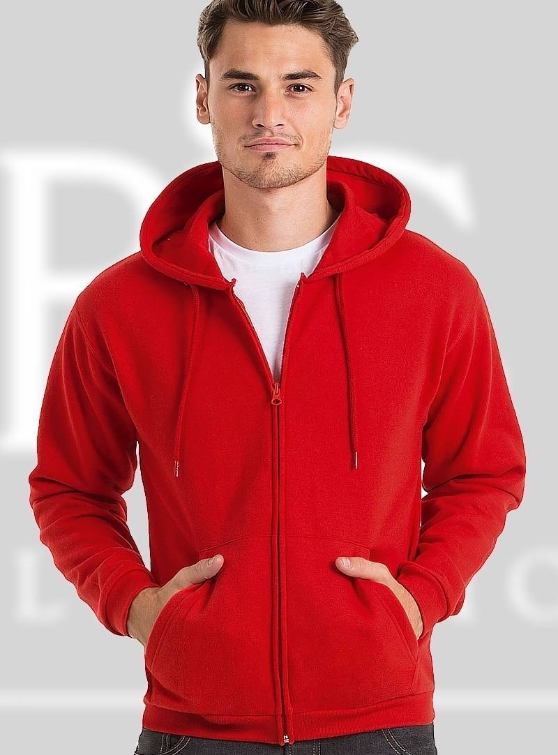 Bluza męska rozpinana z kapturem B&C