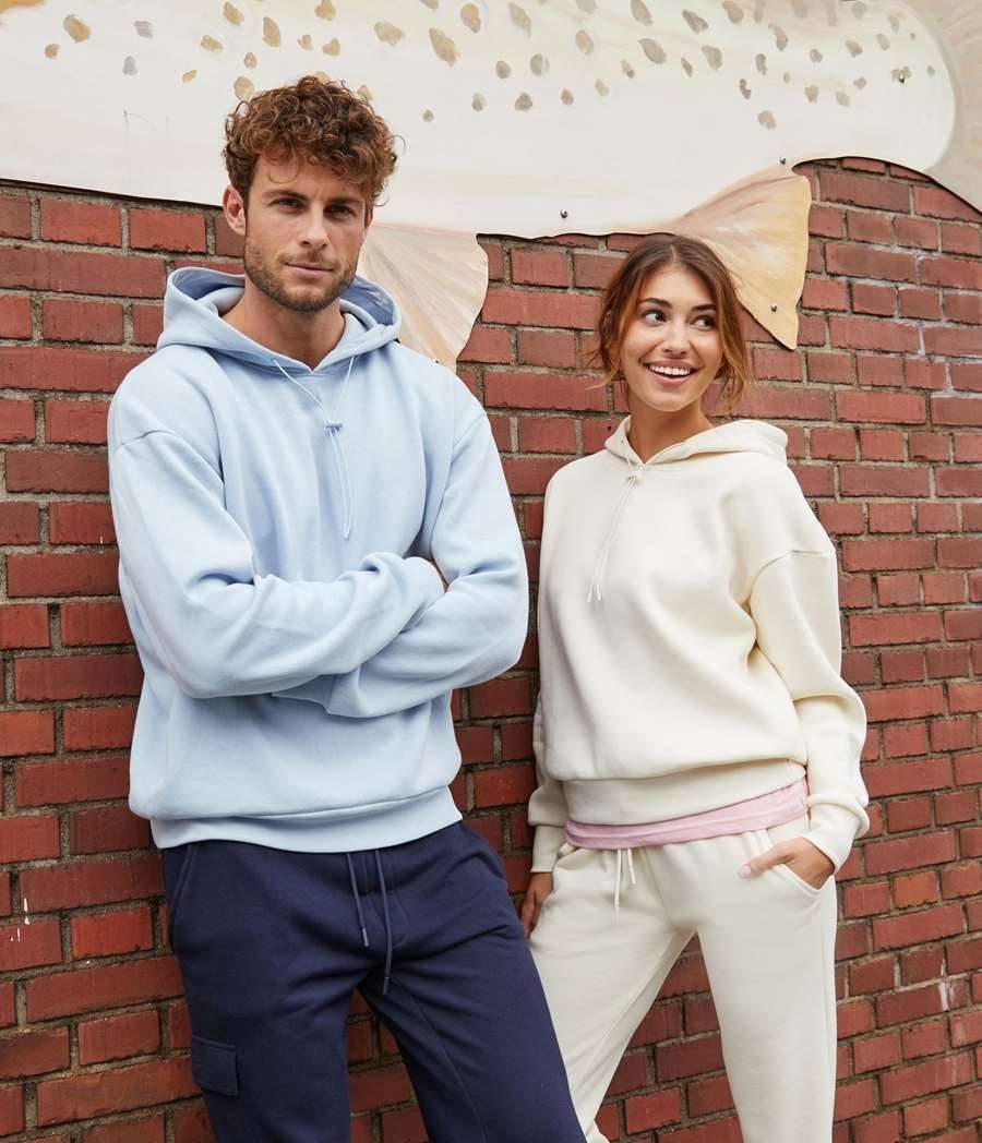 Bluza męska z kapturem regulowanym troczkami ze stoperem, bawełna organiczna