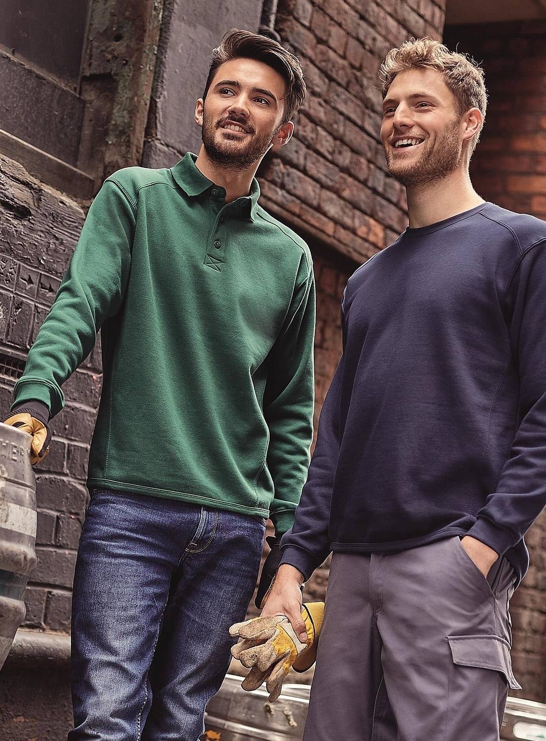 Bluza męska z kołnierzem i plisą