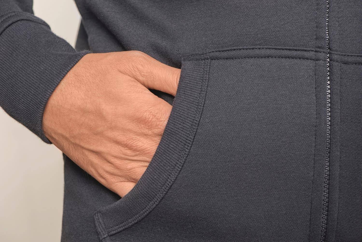 Bluza męska z kontrastową podszewką kaptura w kolorze troczków