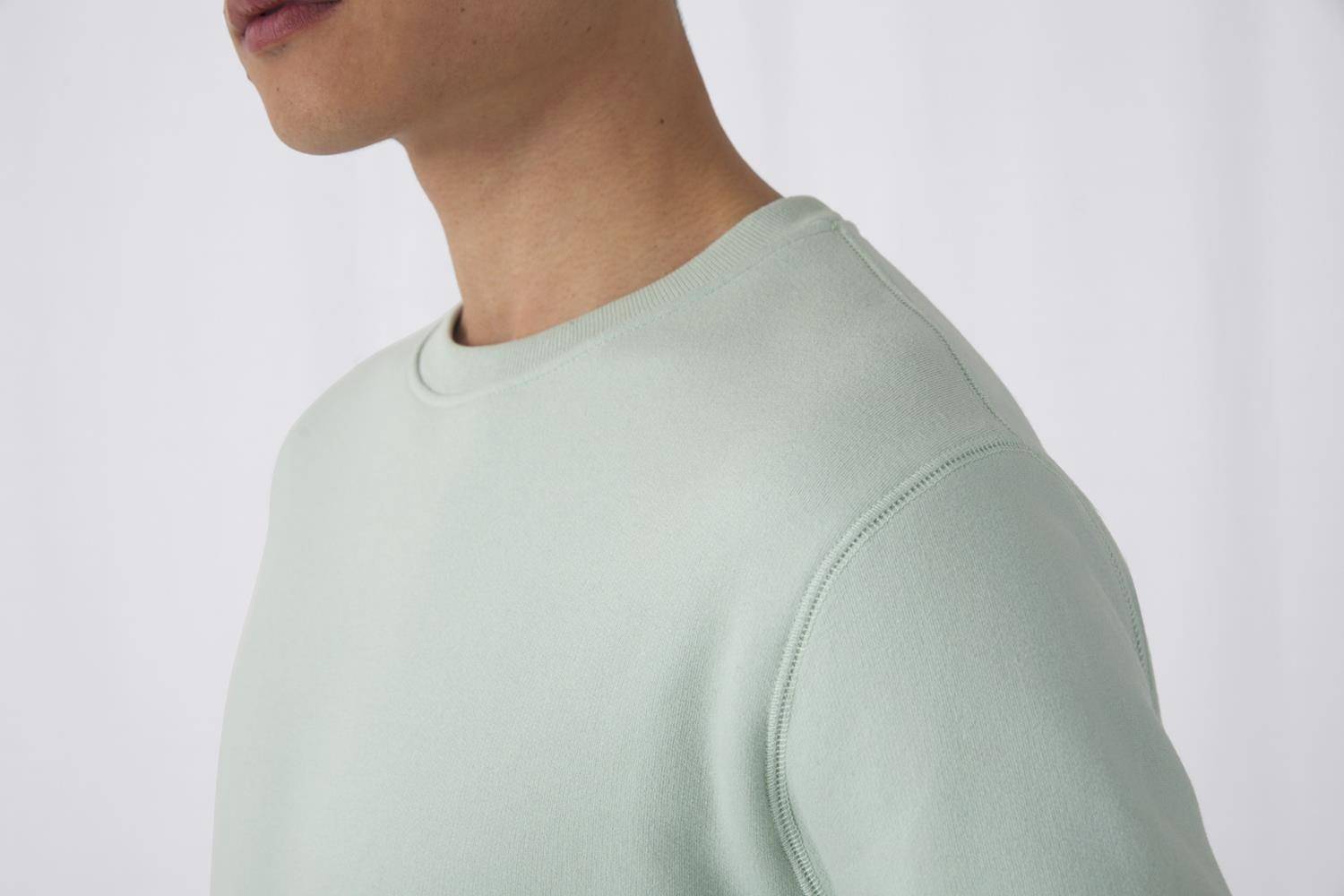 Bluza męska z okrągłym dekoltem B&C o gładkiej strukturze