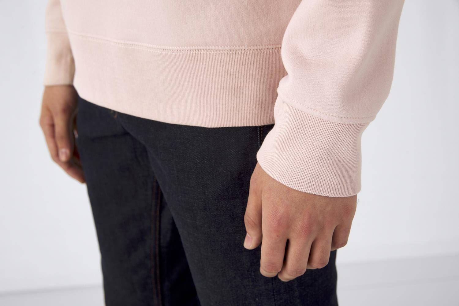 Bluza męska z okrągłym dekoltem B&C o gładkiej strukturze