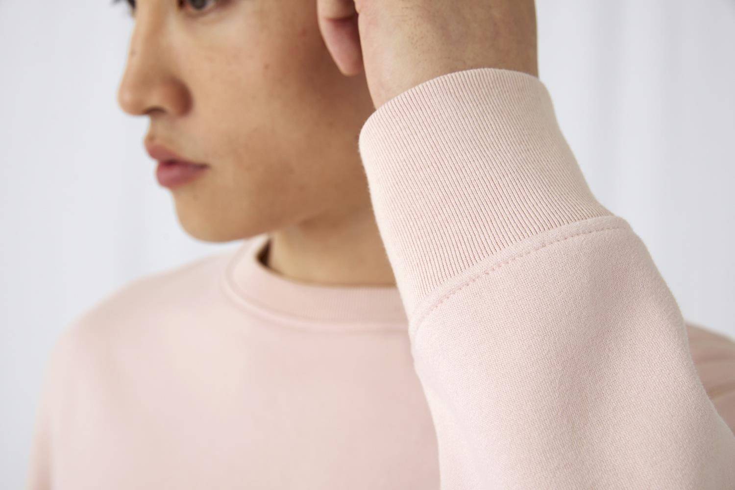 Bluza męska z okrągłym dekoltem B&C o gładkiej strukturze