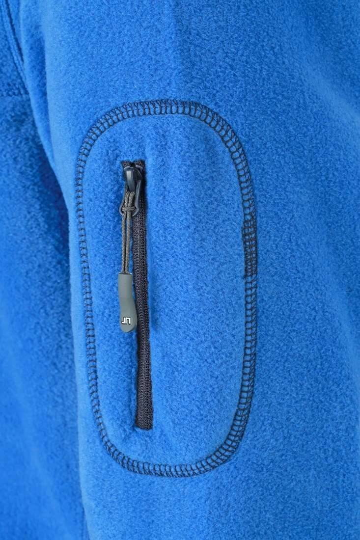 Bluza męska z polaru z bocznymi panelami w technologii softshell, wytrzymała