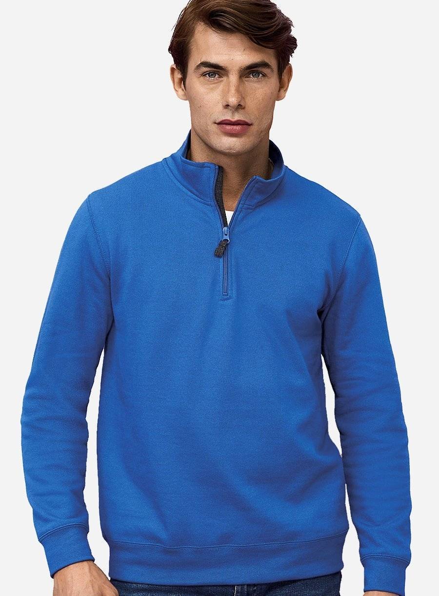 Bluza męska ze stójką z zamkiem