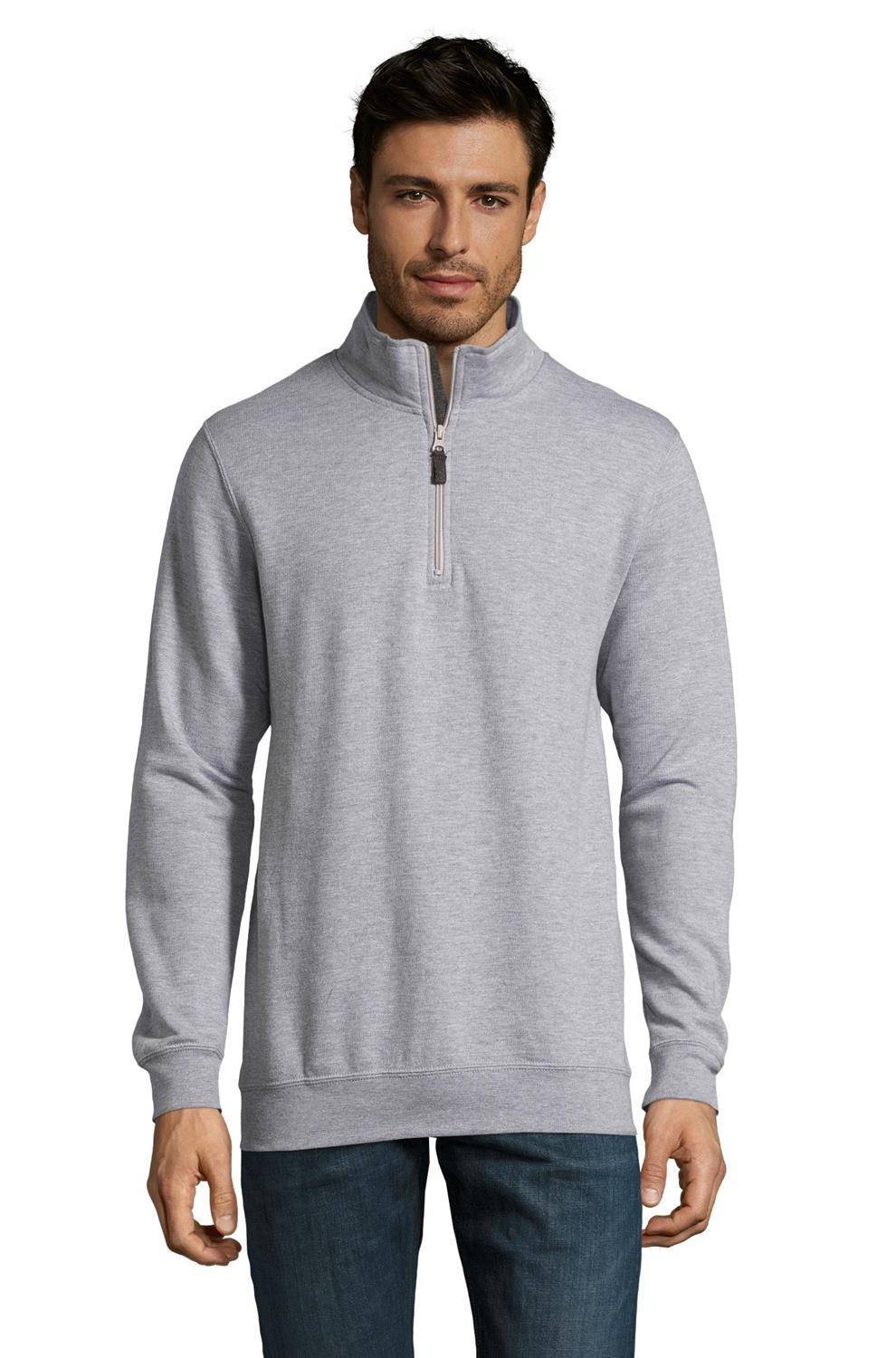 Bluza męska ze stójką z zamkiem