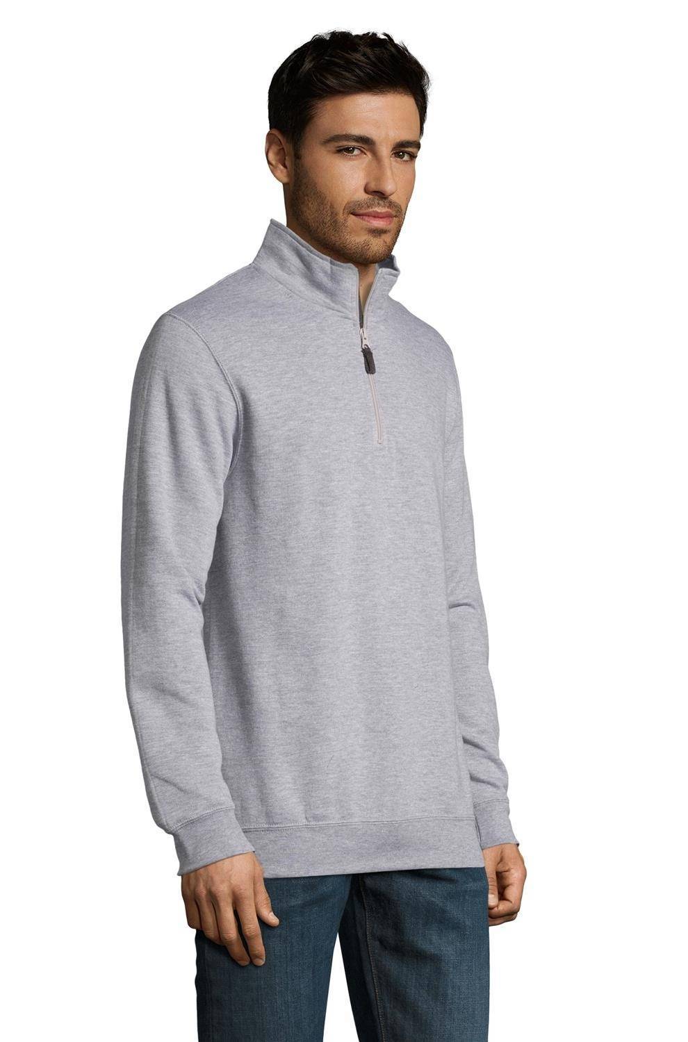 Bluza męska ze stójką z zamkiem