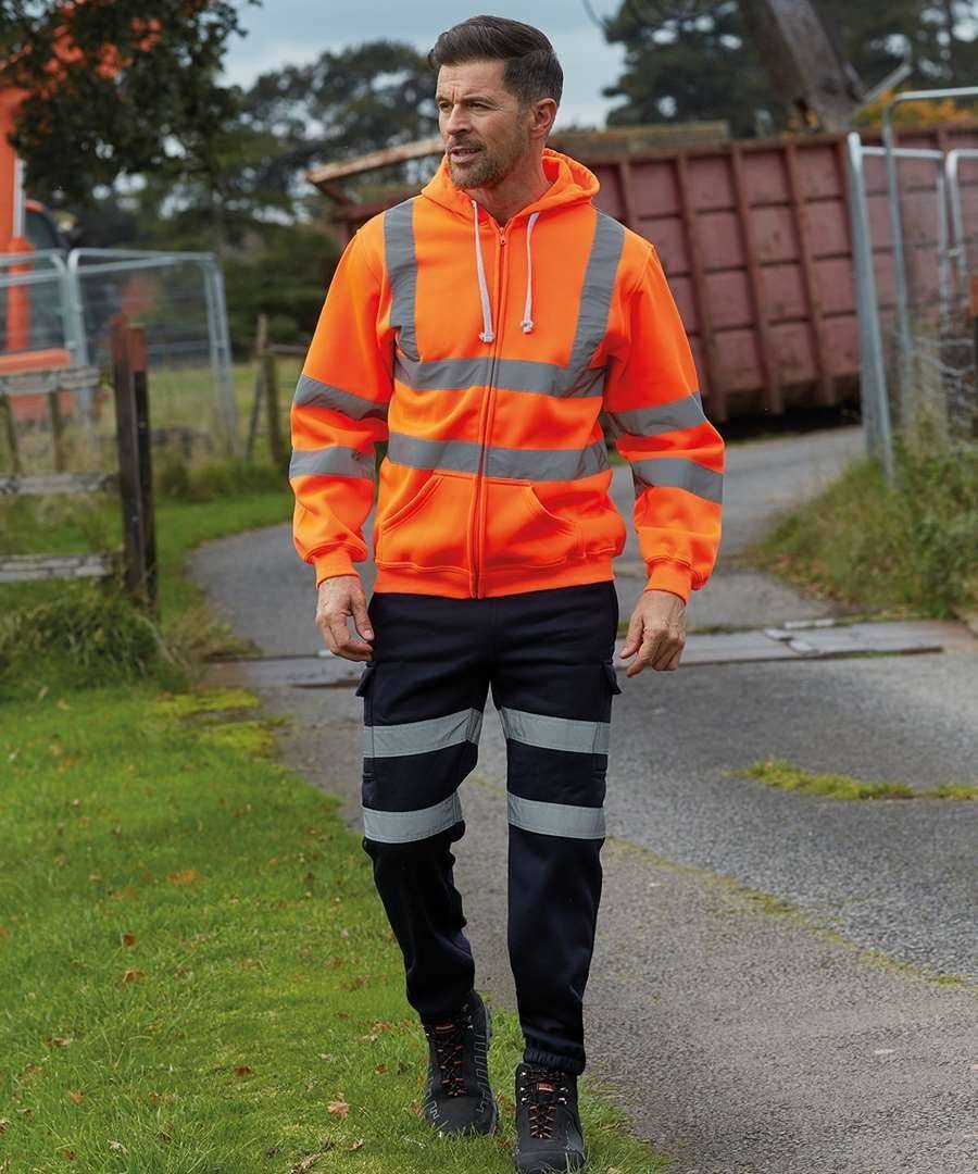 Bluza odblaskowa męska z kapturem Hi Vis