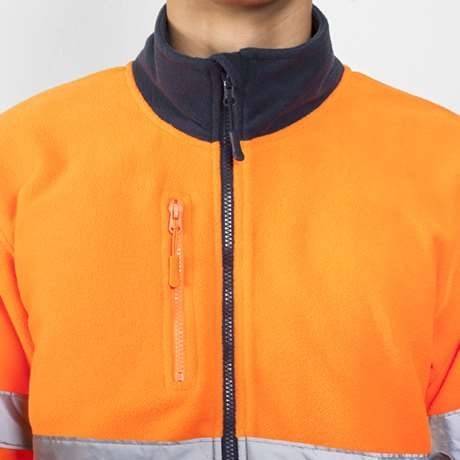 Bluza odblaskowa z polaru z kieszenią na klatce piersiowej marki Roly