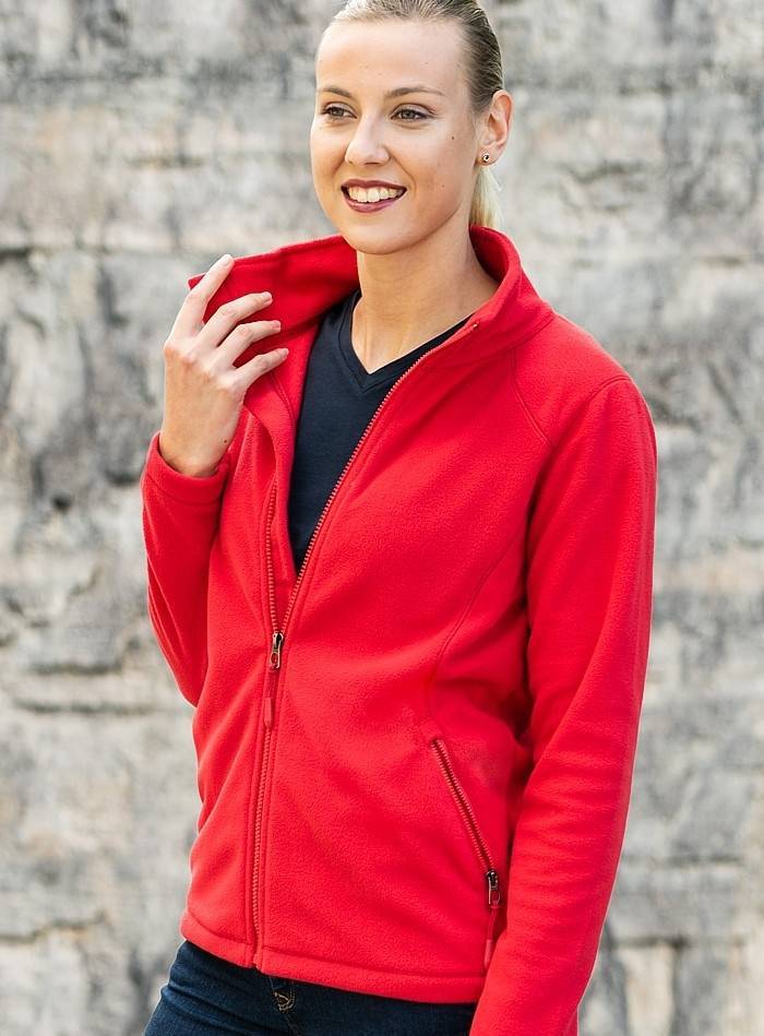 Bluza polarowa damska z kieszeniami pokrytymi wodoodporną strukturą