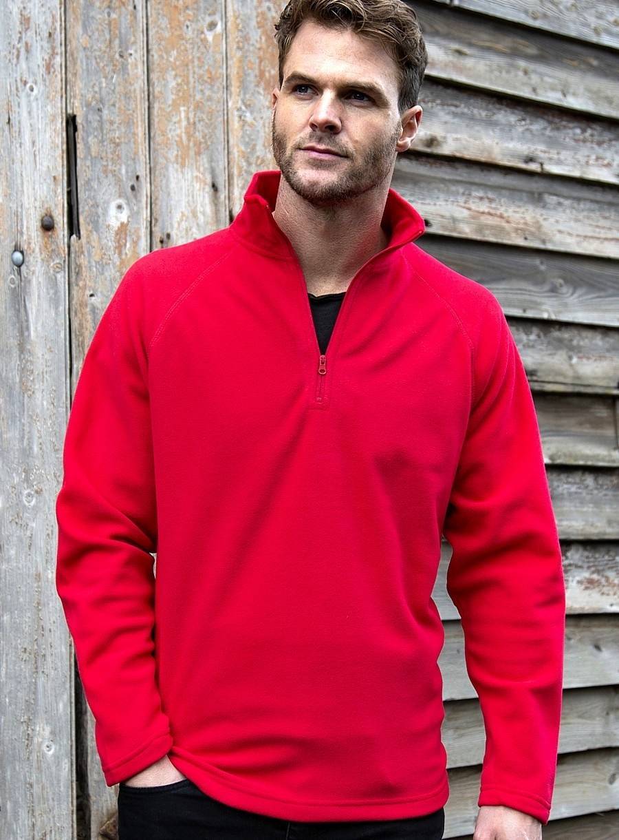 Bluza polarowa Result z krótkim zamkiem i płaskimi szwami