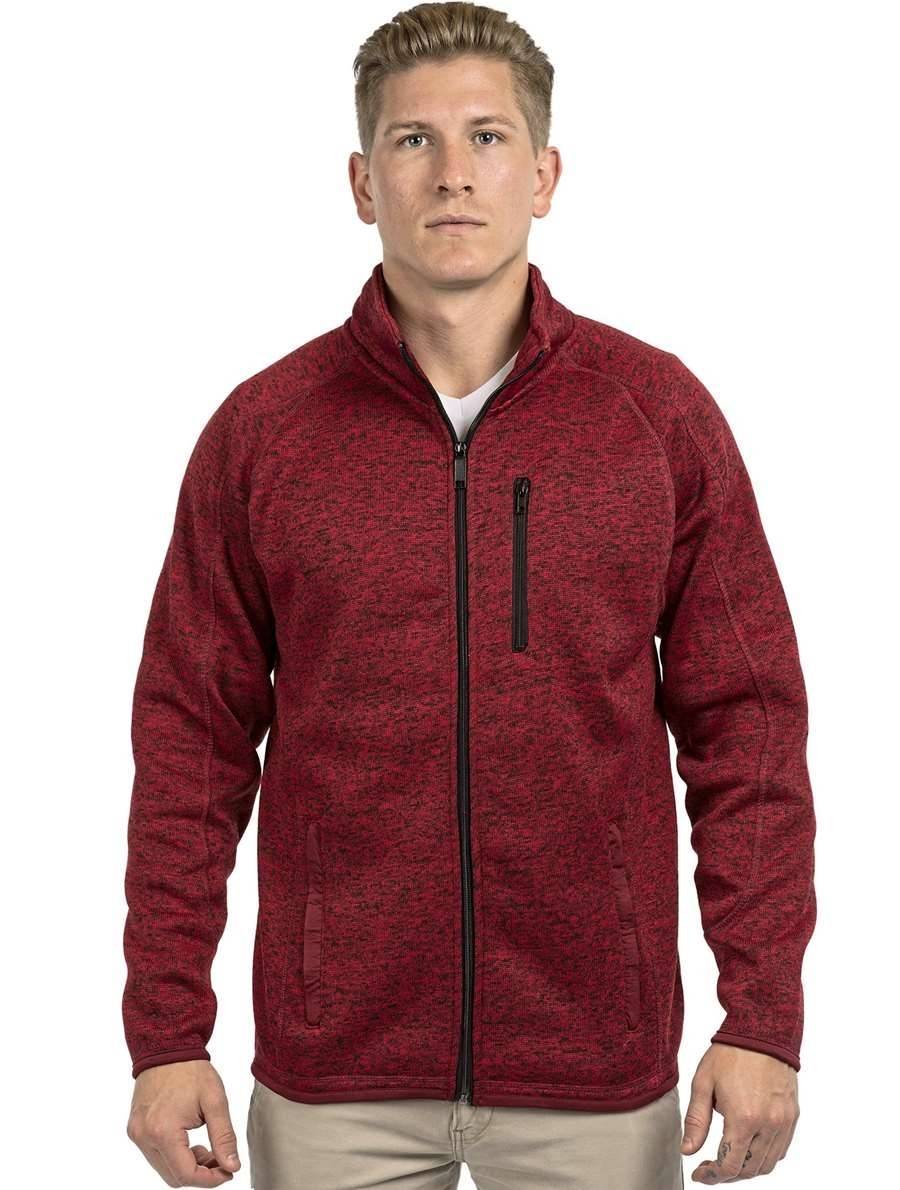 Bluza polarowa wykonana z melanżowego materiału, model męski