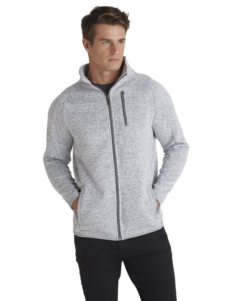 Bluza polarowa wykonana z melanżowego materiału, model męski