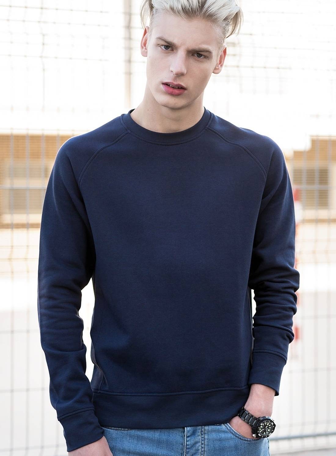 Bluza slim fit z raglanowymi rękawmi SF